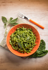 spatzli with sage and butter, traditional italian recipe