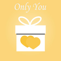 only you love illustration over color background