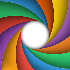 Varicoloured shutter aperture.