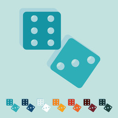 Flat design: dice