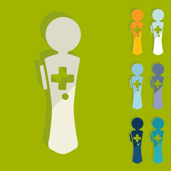 Flat design: joystick