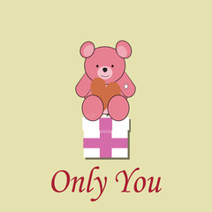 only you Love illustration over color background