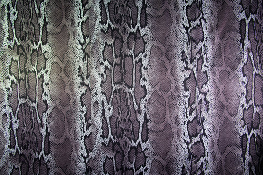 texture of print fabric stripes snake for background