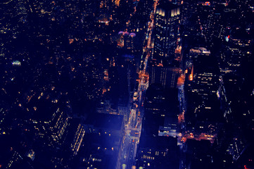 Straßen von Manhattan bei Nacht