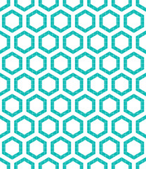 Hexagonal style seamless pattern