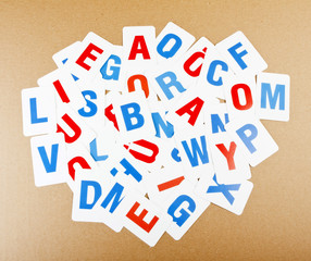 Learning alphabet letters.