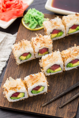 Sushi roll with tuna