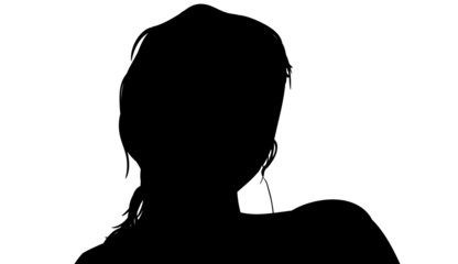 Vector silhouette of a woman.