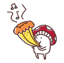 ラッパとキノコ