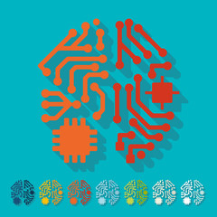 Flat design: artificial intelligence