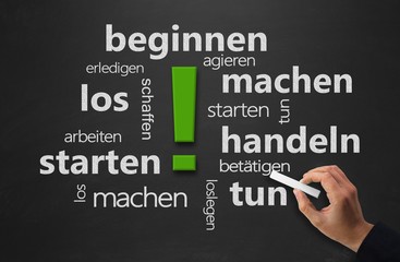 Beginn/Start - jetzt zu handeln und tun