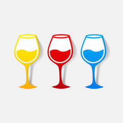 realistic design element: wineglass