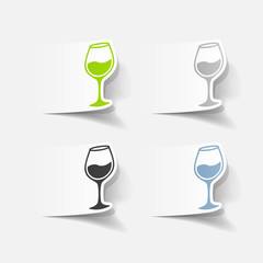 realistic design element: wineglass