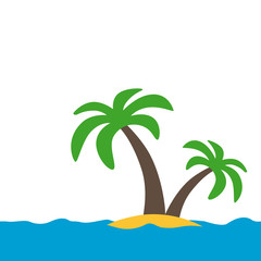Fototapeta na wymiar symbol of a tropical island