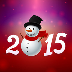 2015 background with snowman