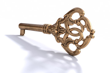 Vintage ornate  key