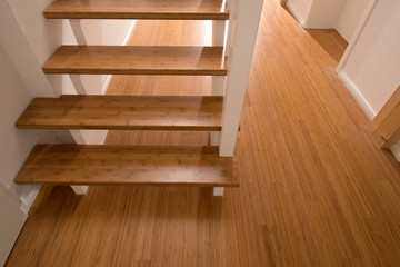 bamboo boarding and stairs