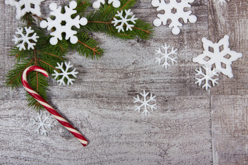 Christmas background old wooden boards