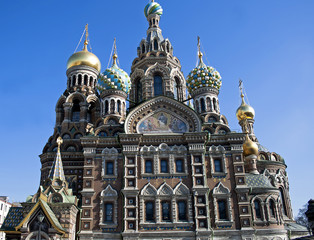 Fototapeta na wymiar Church of the Savior on Spilled Blood, St.Petersburg