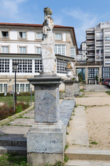 Obraz premium statue in front of the Parador de Ferrol, Galicia, Spain