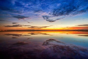 Obraz premium sunset at huahin beach