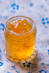 Jar with orange jam