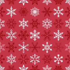 Christmas seamless background with snowflakes