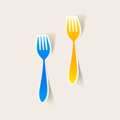 realistic design element: fork