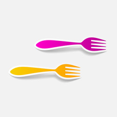 realistic design element: fork