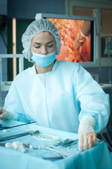 Young attractive  nurse