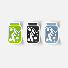 realistic design element: pickled vegetables