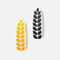 realistic design element: ears of wheat