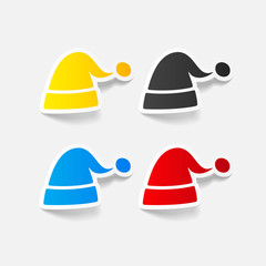 realistic design element: santa hat