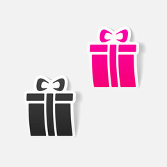 realistic design element: gift box