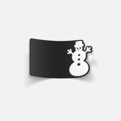 realistic design element: christmas snowman