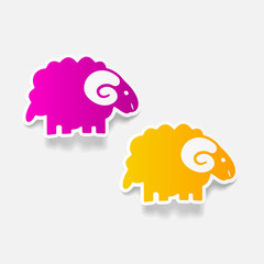 realistic design element: sheep