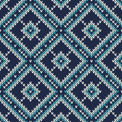 Seamless Knitted Pattern. Fashionable Sweater Design