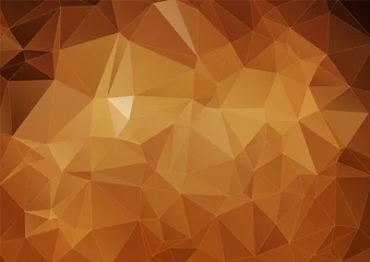 Poster Im Rahmen yellow brown polygonal background © igor_shmel