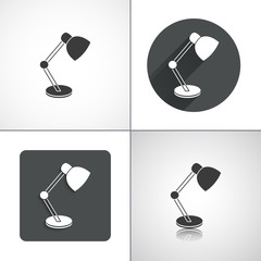 Lamp icons. Set elements for design. Vector illustration