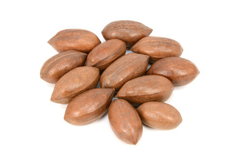 Obraz premium Pecan nuts in shells