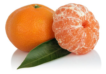 tangerines on white