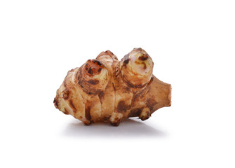 Jerusalem artichoke on a white background