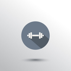 barbell flat icon flat icon vector illustration, eps10