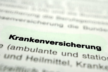 Fototapeta premium Krankenversicherung