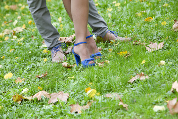 Wedding couple shoes