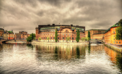 Fototapeta premium Swedish Parliament building in Stockholm