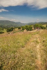 Trekking route in the carpathian mountains romania