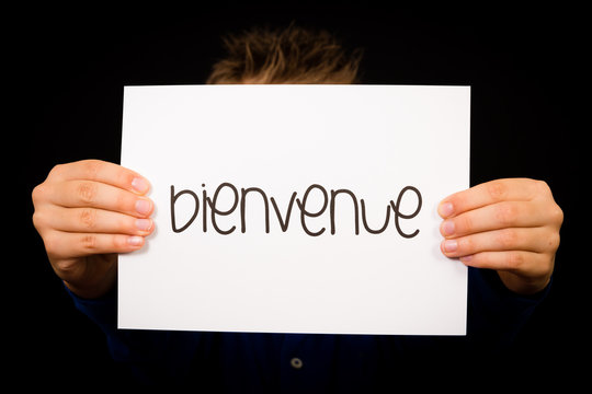 Sign with word Bienvenue in French