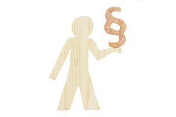 Paragraph Holz Figur freigestellt 2