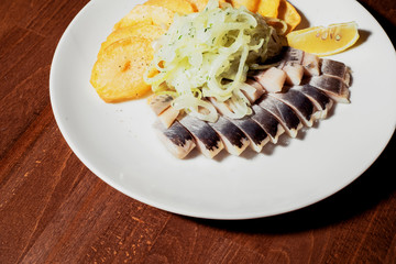 herring with onion and potato
